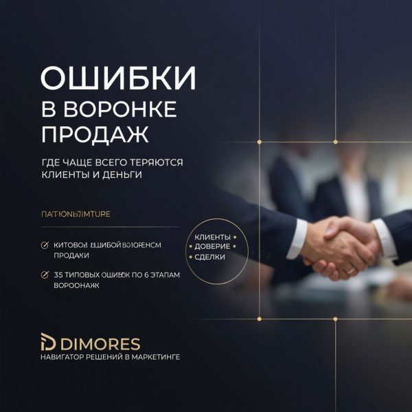 Воронка продаж Ошибки в воронке продаж — чек-лист DIMORES