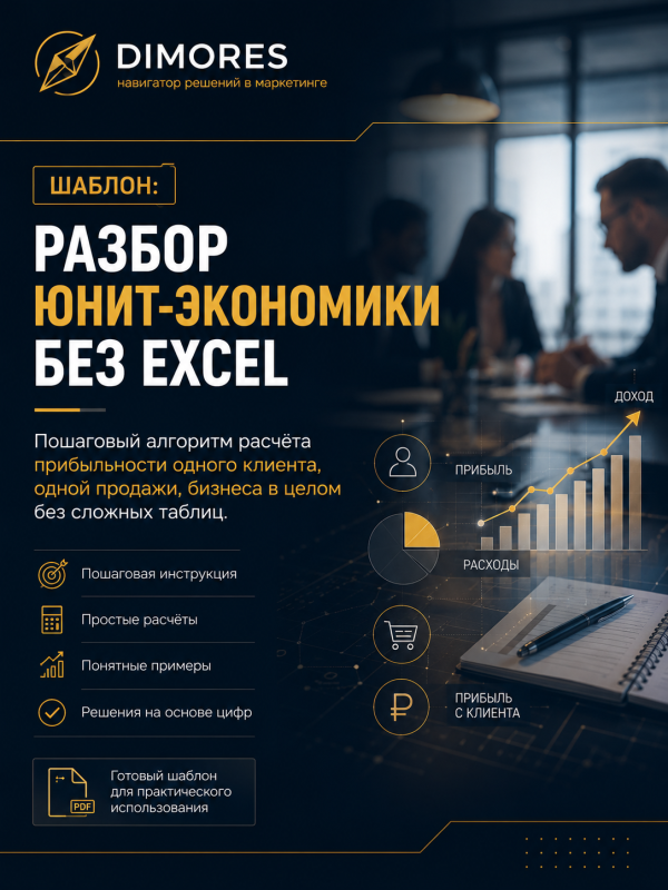 Разбор юнит-экономики без Excel — шаблон DIMORES